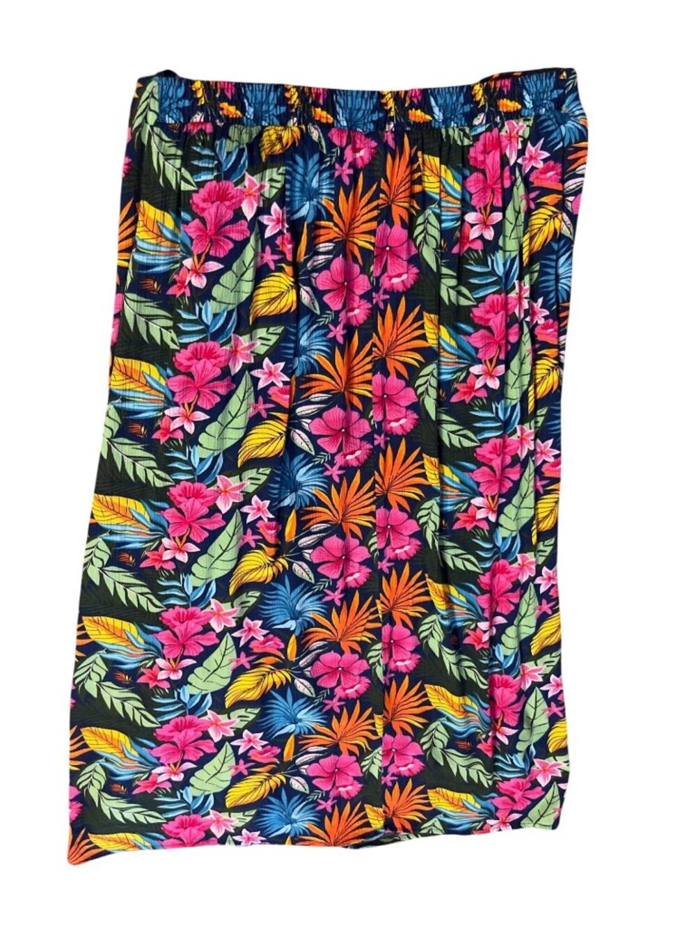 Serra Women’s M Tropical Floral Swim Cover-Up Skirt Twist Front Used Pull-On - Picture 9 of 11